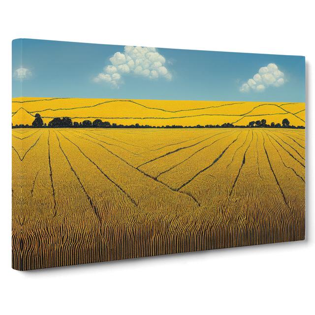 Gorgeous Wheat Field - Wrapped Canvas Print ClassicLiving Size: 40cm H x 60cm W x 3cm D on Productcaster.