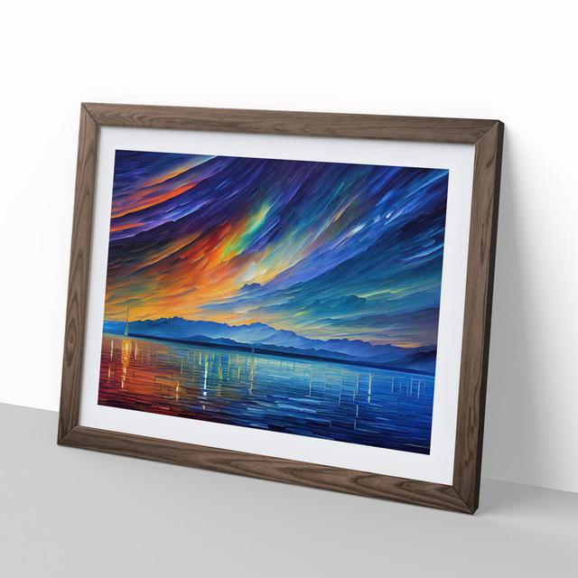 Special Aurora Borealis Vol.5 Abstract - Picture Frame Painting 17 Stories Size: 34cm H x 46cm W x 2cm D, Frame Colour: Walnut on Productcaster.