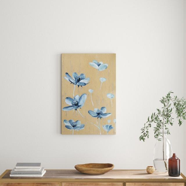 'Floating Flowers III' Acrylic Painting Print on Wrapped Canvas East Urban Home Size: 76cm H x 51cm W on Productcaster.