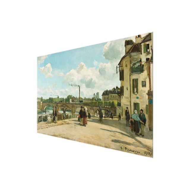 View of Pontoise by Camille Pissarro - Painting Print on Glass East Urban Home Size: 60cm H x 90cm W x 0.4cm D on Productcaster.