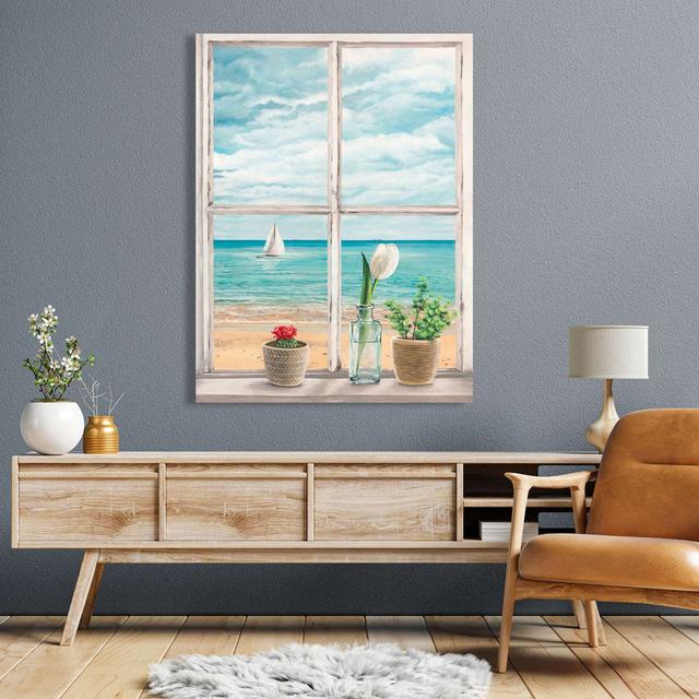 "Fenster mit Blick aufs Meer II" von Remy Dellal Longshore Tides Größe: 80 cm H x 60 cm B on Productcaster.