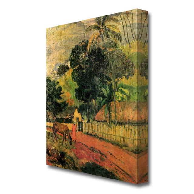 Landscape by Paul Gauguin - Painting on Canvas East Urban Home Size: 121.9 cm H x 81.3 cm W on Productcaster.