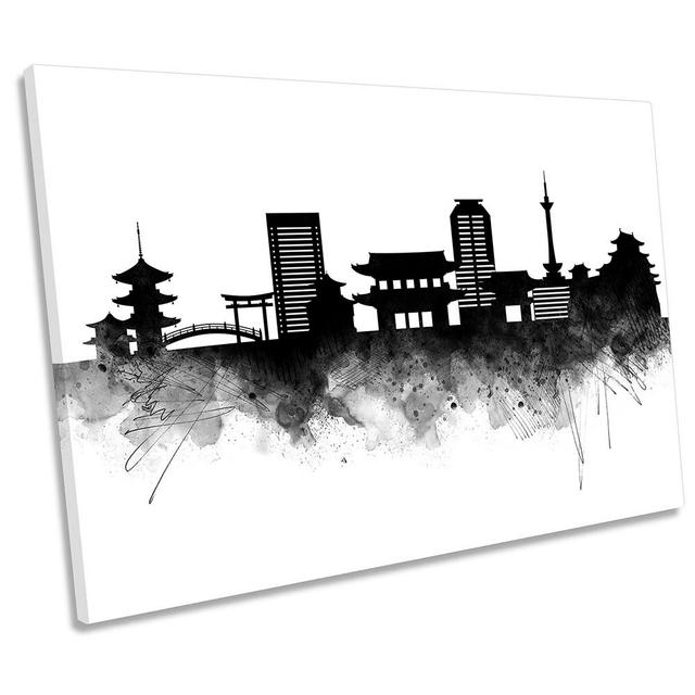 Kyoto City Skyline - Wrapped Canvas Print 17 Stories Size: 61cm H x 91.4cm W x 4cm D on Productcaster.