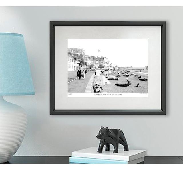 'Ventnor, the Promenade C1950' - Picture Frame Photograph Print on Paper The Francis Frith Collection Size: 40cm H x 50cm W x 2.3cm D, Colour: Light G on Productcaster.