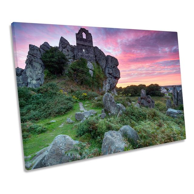 Roche Rock Chapel Cornwall - Wrapped Canvas Print Canvas Geeks Size: 30.5cm H x 45.7cm W x 2cm D on Productcaster.