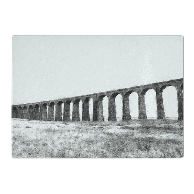 Tempered Glass the Ribblehead Viaduct in Yorkshire Chopping Board East Urban Home Size: 28.5 cm x 39 cm on Productcaster.