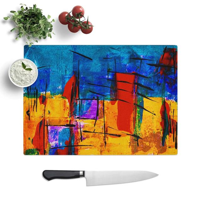 Tempered Glass Art Painting Vol.21 Chopping Board East Urban Home Size: 39 cm W x 28.5 cm L on Productcaster.