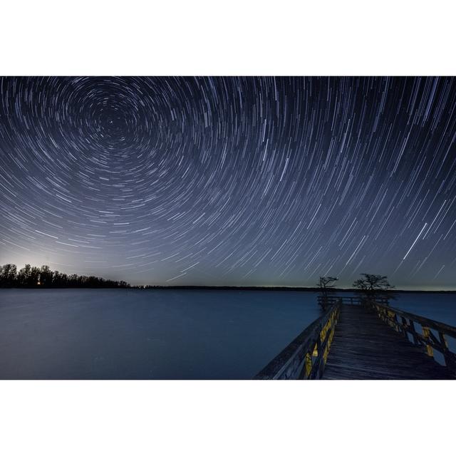 Lashawndra Northern Hemisphere Star Trails by Jens Lambert - Wrapped Canvas Photograph 17 Stories Size: 81cm H x 122cm W x 3.8cm D on Productcaster.