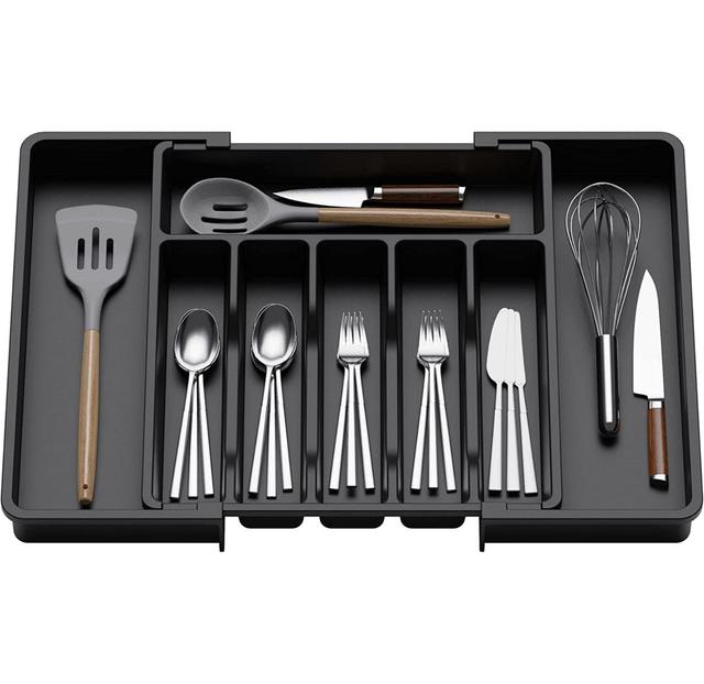 Meghana Expandable Cutlery Tray Ebern Designs on Productcaster.