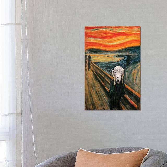 The Scream Lamb by Karen Burke - Wrapped Canvas Painting Brambly Cottage Size: 66.04cm H x 45.72cm W x 1.905cm D on Productcaster.