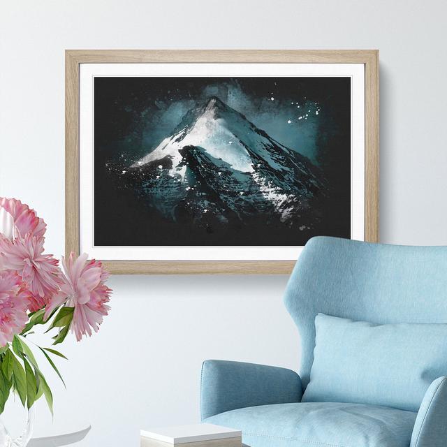 Snow Covered Mountain In India - Picture Frame Graphic Art East Urban Home Size: 24cm H x 33cm W x 2cm D, Frame Option: Oak Framed on Productcaster.