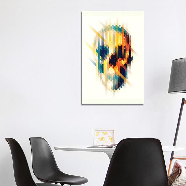 Lava Skull Portrait - Wrapped Canvas Graphic Art Happy Larry Size: 101.6cm H x 66.04cm W x 1.91cm D on Productcaster.