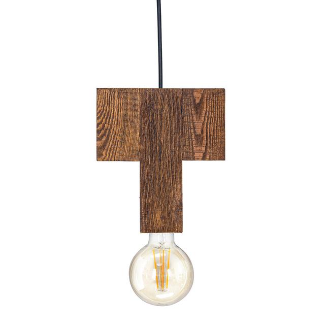 Montalbo 1-Light Single Bulb Pendant Borough Wharf Finish: Rustic Satin Oak on Productcaster.