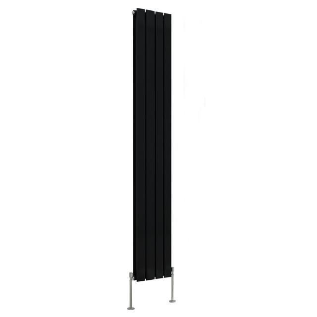 Shonna Vertical Double Flat Panel Radiator Belfry Heating Size: 180cm H x 27.2cm W, Radiator Colour: Normal Black on Productcaster.