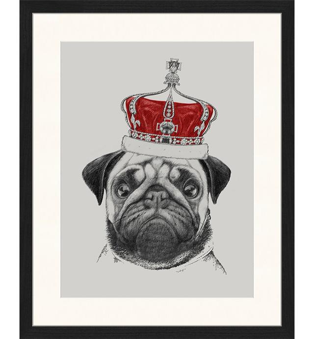 The King - Picture Frame Graphic Art Print on Paper Happy Larry Size: 53cm H x 43cm W x 2.5cm D on Productcaster.