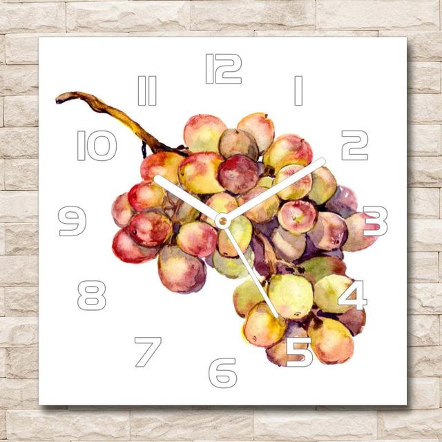 Joassin Bunch of Grapes Silent Wall Clock East Urban Home Colour: White on Productcaster.