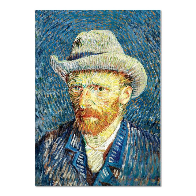 Kunstdruck Self-Portrait with Grey Felt Hat von Vincent Van Gogh Rosalind Wheeler Größe: 135 cm H x 95 cm B on Productcaster.