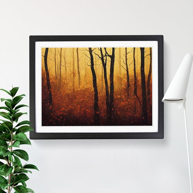 Dynamic Autumn Forest - Picture Frame Painting Alpen Home Size: 25cm H x 34cm W x 2cm D, Frame Colour: Black on Productcaster.