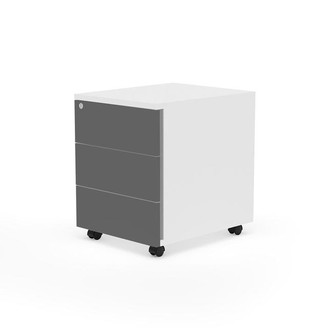 Favela 3 Drawer Filing Cabinet Symple Stuff Colour: White/Anthracite on Productcaster.