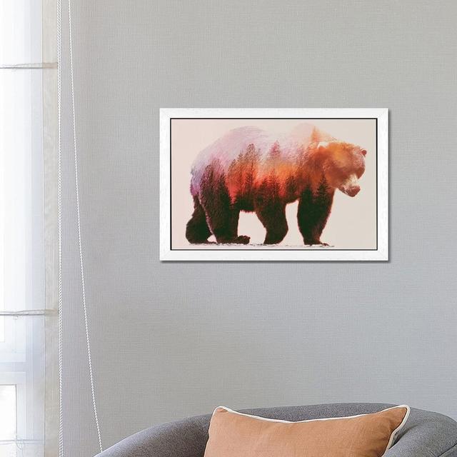 Brown Bear' Photograph East Urban Home Size: 66.04cm H x 101.6cm W x 3.81cm D, Format: White Floater Framed on Productcaster.