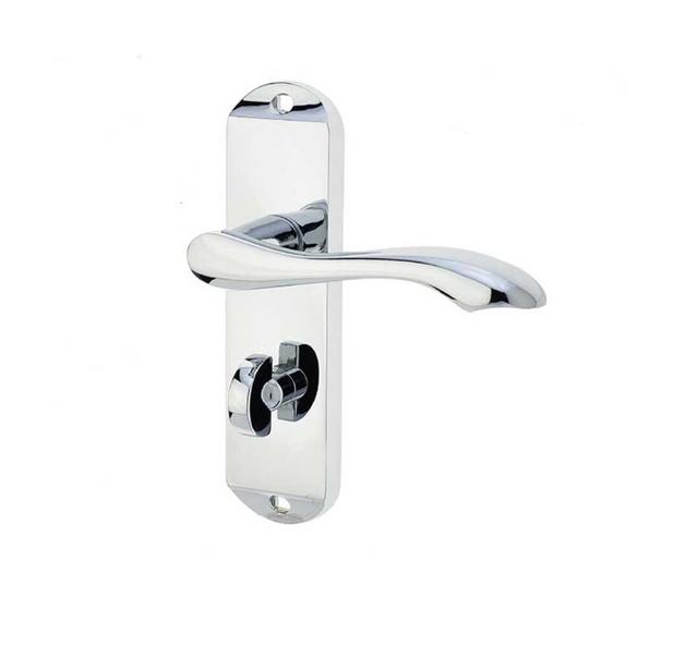 Broadway Privacy Door Handle (Set of 2) Frelan Hardware Finish: Polished Chrome on Productcaster.