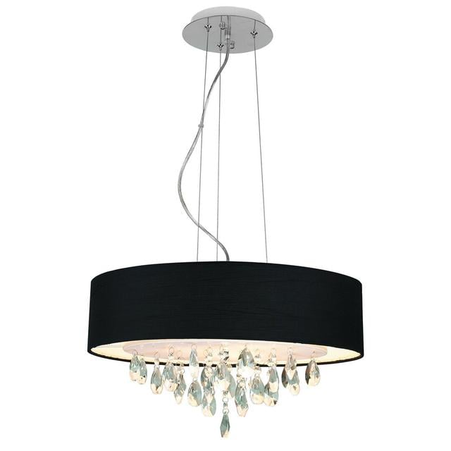 Eli 3 - Light Drum Pendant Mercer41 Shade Colour: Black on Productcaster.