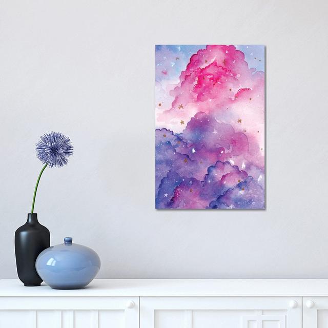 Star Clouds by Penelopeloveprints - Wrapped Canvas Painting Metro Lane Size: 45.72cm H x 30.48cm W x 1.91cm D on Productcaster.