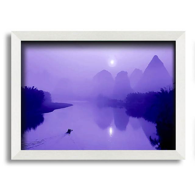 Purple Paradise Lake - Single Picture Frame Art Prints Union Rustic Size: 42cm H x 59.7cm W on Productcaster.