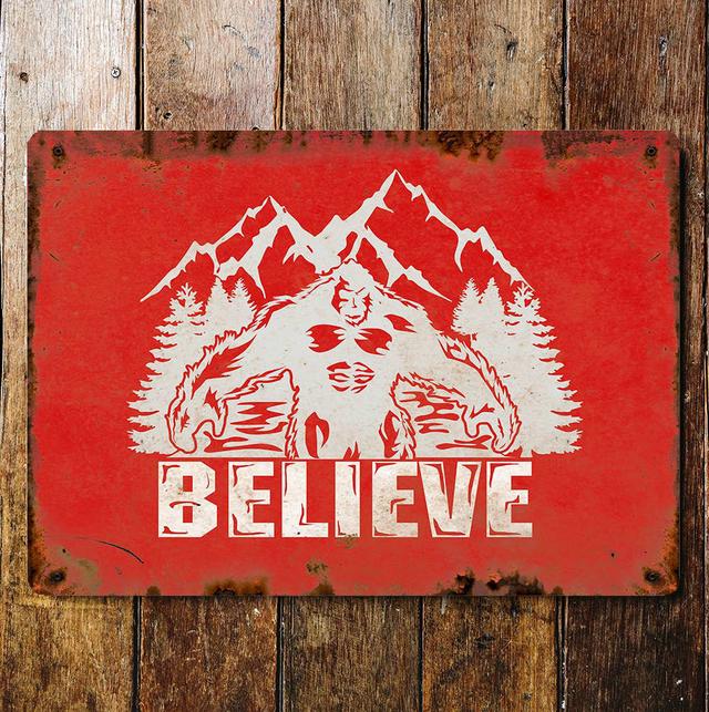 Bigfoot Believe Wall Décor East Urban Home Size: 20cm H x 25cm W on Productcaster.