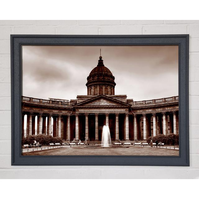 Rome Brown - Single Picture Frame Art Prints Rosalind Wheeler Size: 59.7cm H x 84.1cm W x 1.5cm D, Format: Grey Framed Paper on Productcaster.