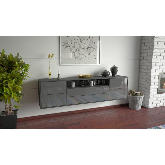 Gowdy TV Stand for TVs up to 78" Ebern Designs Colour: Black/Grey on Productcaster.