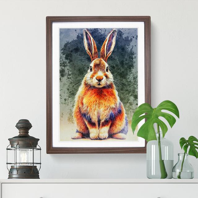 Portrait of a Hare No.4 - Picture Frame Graphic Art Brambly Cottage Size: 34cm H x 25cm W x 2cm D, Frame Colour: Walnut Framed on Productcaster.