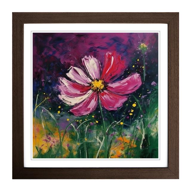 Cosmos Fauvism No.1 - Single Picture Frame Print on Wood Marlow Home Co. Frame Colour: Walnut on Productcaster.