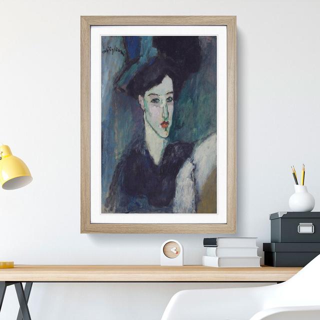 The Jewess by Amedeo Modigliani - Picture Frame Painting East Urban Home Frame Option: Oak, Size: 36cm H x 27cm W x 2cm D on Productcaster.