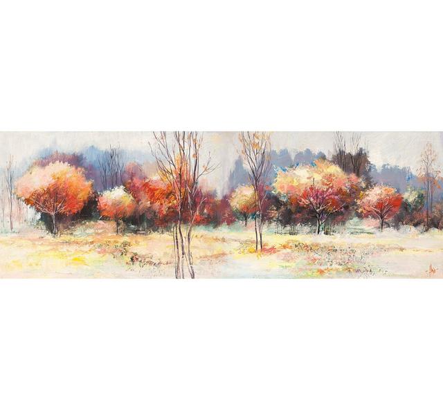 'Summer Woods' by Luigi Florio - Wrapped Canvas Painting Print Ebern Designs Size: 40cm H x 120cm W x 4cm D on Productcaster.