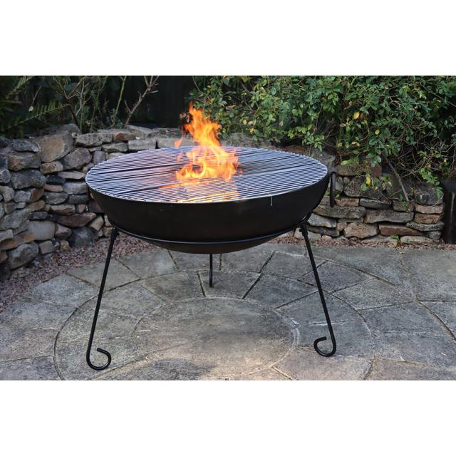 Xlar Kadai Style Steel Fire Pit Gardeco Size: 25cm H x 80cm W x 80cm D on Productcaster.