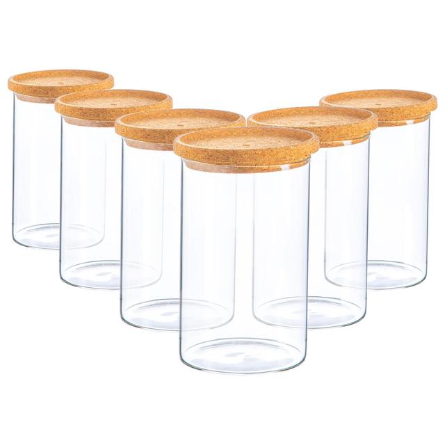 Metal Jar - Set of 6 (Set of 6) Argon Tableware Size: 15.5cm H x 10cm W x 10cm D on Productcaster.