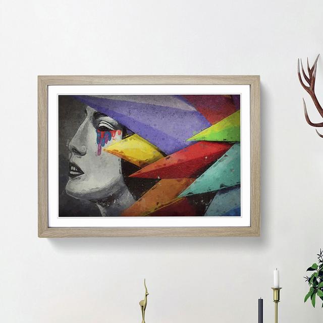 Crying Colour in Abstract - Picture Frame Graphic Art Print East Urban Home Size: 27cm H x 36cm W x 2cm D, Frame Option: Oak Framed on Productcaster.