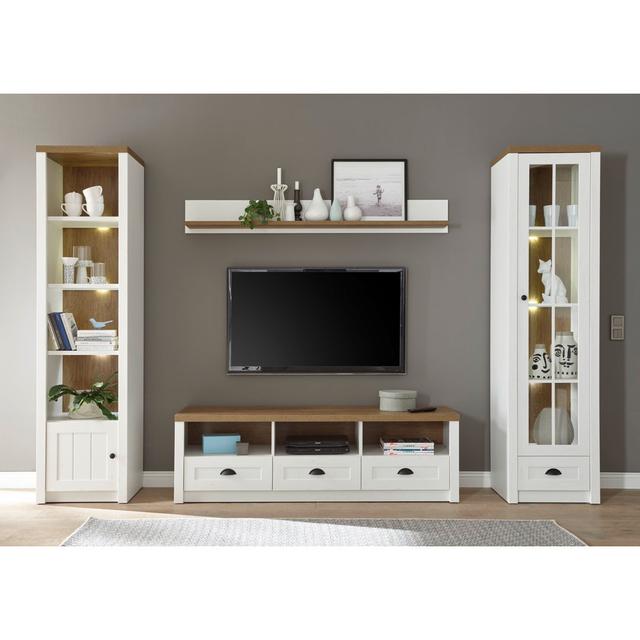 Grimaldo TV Stand for TVs up to 70" Brambly Cottage Size: 198cm H x 230cm W x 43cm D on Productcaster.