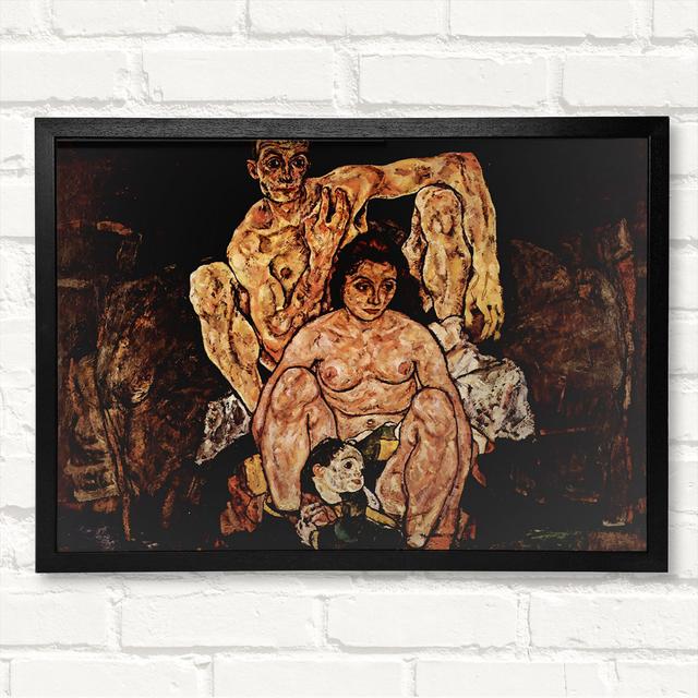 The Family by Egon Schiele - Closed Corner Frame Art Prints on Wood Latitude Run Size: 21cm H x 29.7cm W on Productcaster.