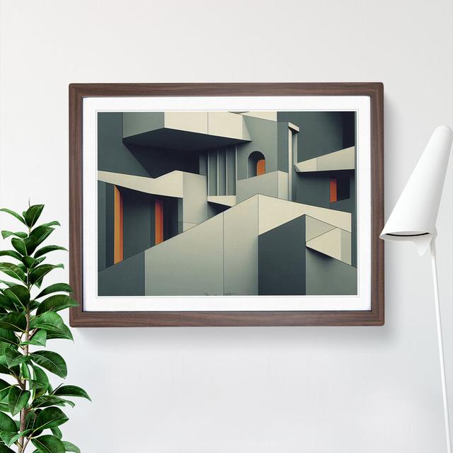 Architecture - Picture Frame Graphic Art Metro Lane Size: 46cm H x 64cm W, Frame Colour: Walnut Framed on Productcaster.