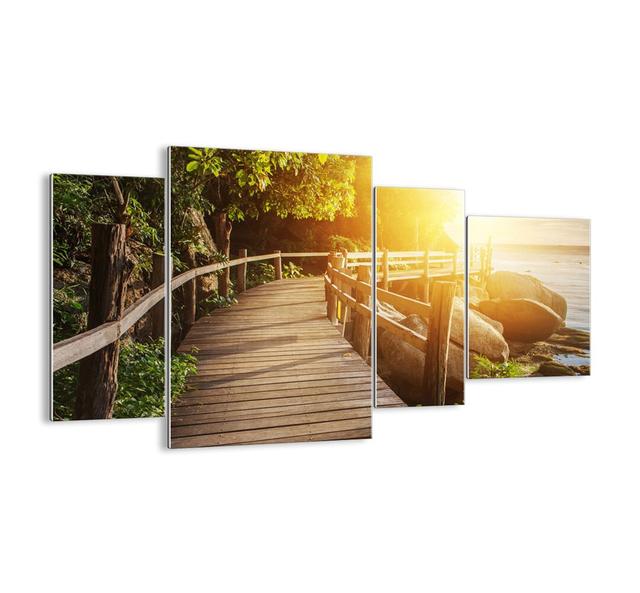 Another Turn, More Miracles - 4 Piece Unframed Photograph Print Set on Glass Latitude Run Size: 70cm H x 120cm W x 1.8cm D on Productcaster.