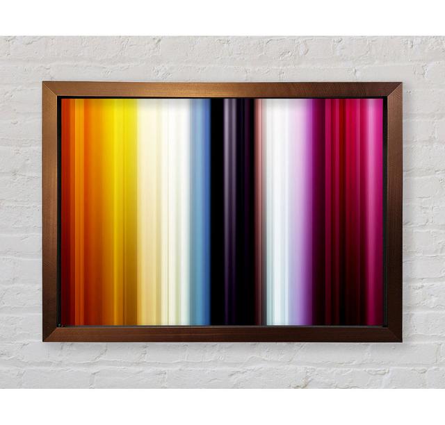 Rainbow Stripes Framed Print Ivy Bronx Size: 42cm H x 59.7cm W x 3.4cm D on Productcaster.