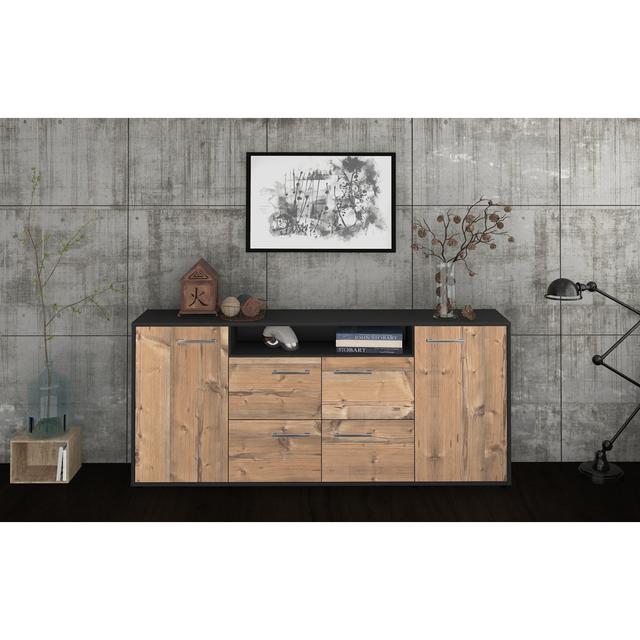 Liseli 180cm Wide Sideboard 17 Stories Colour: Pine/Anthracite on Productcaster.