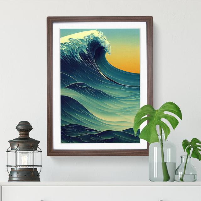 Sunset Ocean Wave No.2 House of Hampton Format: Paper, Matte Colour: No Matte, Size: 34cm H x 25cm W on Productcaster.