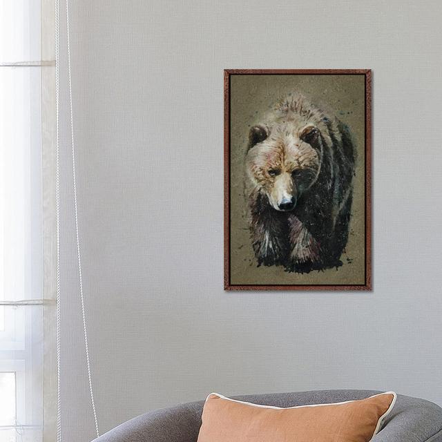 Bear Bg by Konstantin Kalinin - Gallery-Wrapped Canvas Giclée on Canvas Union Rustic Format: Classic Wood Framed on Productcaster.