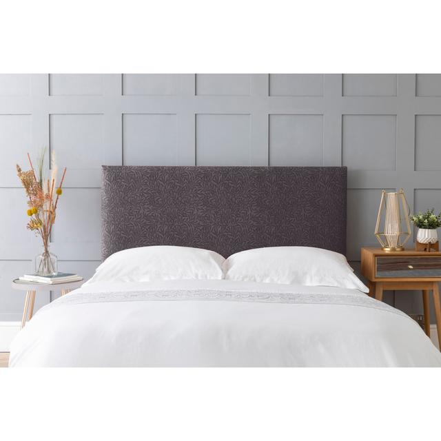 Small Single Willow Lilac Upholstered Headboard, Designer Fabric, Made In England Rosalind Wheeler Colour: Navy, Size: Kingsize (5') on Productcaster.