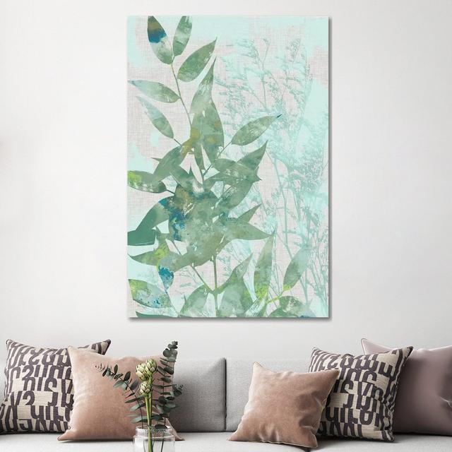 Watercolour Leaf Panel I by Jennifer Goldberger - Wrapped Canvas Painting ClassicLiving Size: 152.4cm H x 101.6cm W x 3.81cm D on Productcaster.