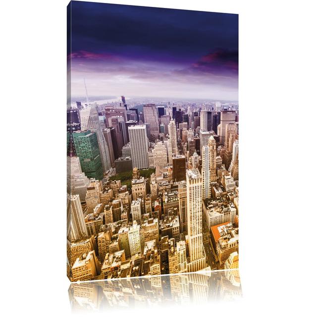 Leinwandbild Skyline New York - Blick vom Dach des Empire State Building, Fotodruck East Urban Home Größe: 120 cm H x 80 cm B on Productcaster.