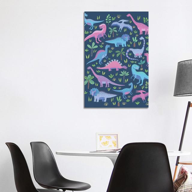 Dino Fun II by Nancy Mckenzie - Wrapped Canvas Art Prints Zoomie Kids Size: 101.6cm H x 66.04cm W x 1.91cm D on Productcaster.